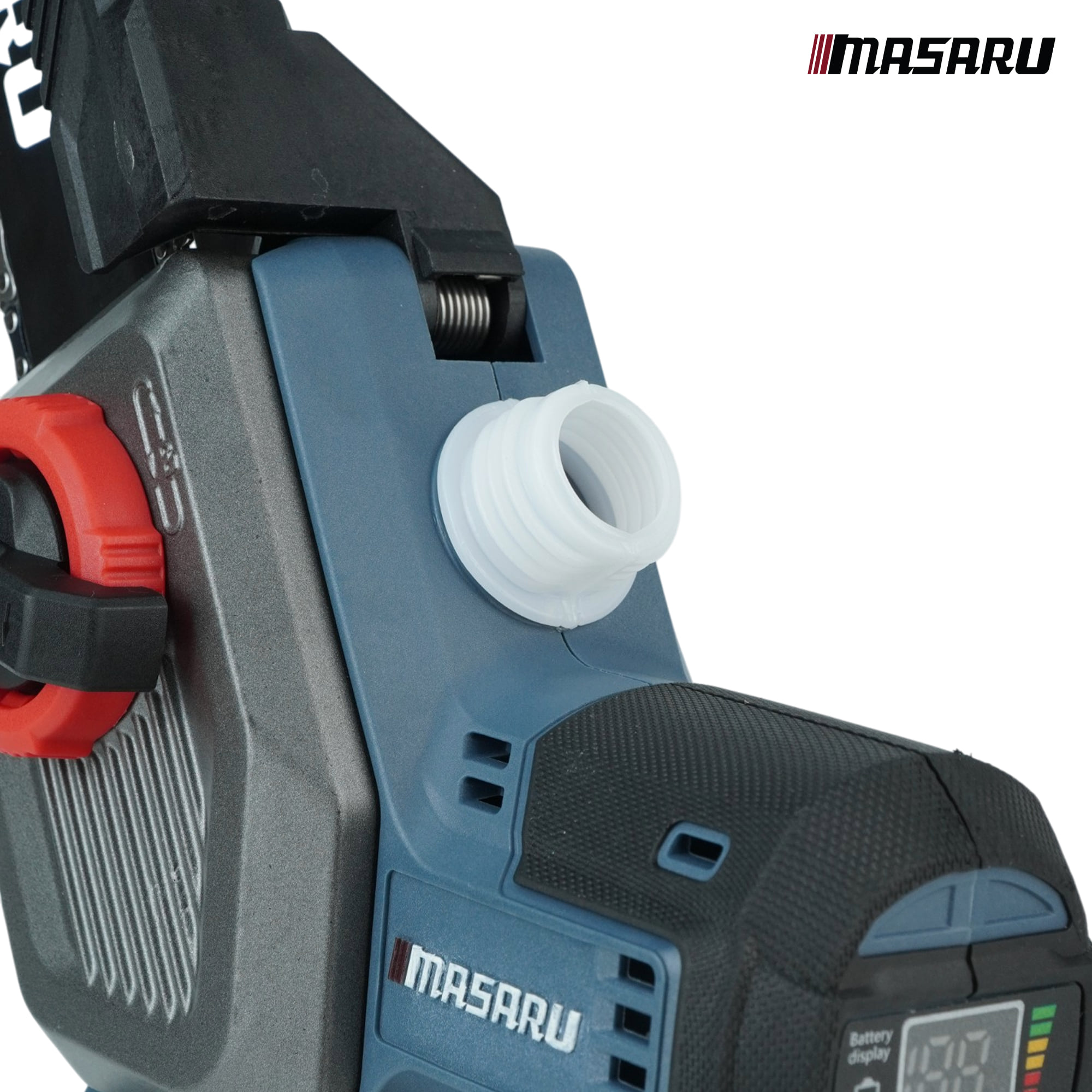 เลื่อยโซ่ไร้สาย (พร้อมแบตเตอรี่และแท่นชาร์จ) MASARU 20V SCS-455 8 นิ้ว_5